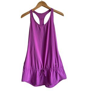 Nike Size Small Pink Tie Waist Racerback Tank Top Pocket Athletic Workout